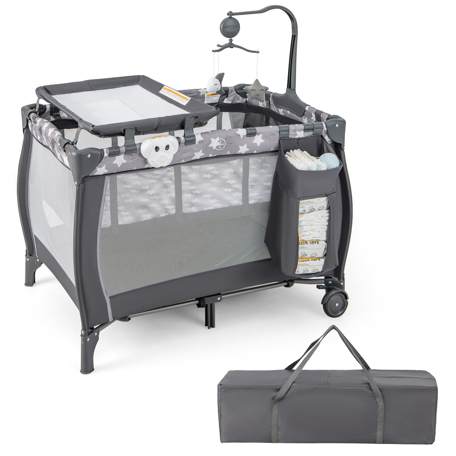 Amazon.com: HONEY JOY Pack and Play, 3 in 1 Portable Baby Playard